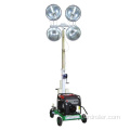 Portable lighting tower LED vertical mast trailer mobile light tower FZM-1000B